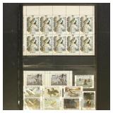 US Stamps Federal & Virginia Hunting Stamps on Pag