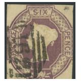 Great Britain Stamp #7 Used, cut close on all four