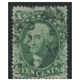 US Stamps #33 Used with black CDS cancel CV $190