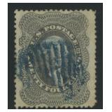 US Stamps #37 Used with nice blue cancel, even mar