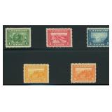 US Stamps #397-400A Mint Hinged Pan-Pacific Perf 1