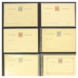 US Possessions Postal Cards group of 6 unsevered p