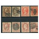 US Official Stamps 1870s issues Used, in mixed con