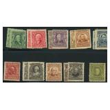 US Stamps 1902 Regular Issue Mint Group on Card wi