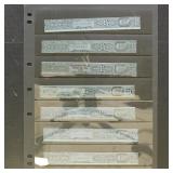 US Tobacco Tax Stamps group of 11 on 2 pages, mixe