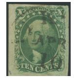 US Stamps #14 Used with corner creases CV $145