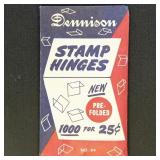 Dennison Hinges Sealed Packs of 1000, Stamp Suppli