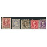 US Stamps Mint 19th century Issues on dealer card,