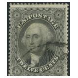 US Stamps #36 Used CV $325 with corner crease, lig