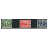 US Stamps #328-330 Mint OG CV $212.50