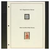 US Stamps Back of Book Collection on pages include