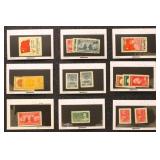 China PRC Stamps Mint and Used on Dealer Cards wit