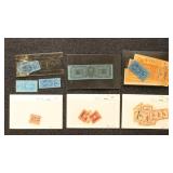 US Cigarette & Cigar Stamps loose & on cards