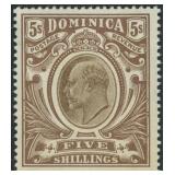 Dominica Stamp #49 Mint HR with gum bends CV $75