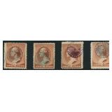 US Stamps #210 Used with Geometric "Wheel of Fortu