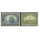 Canada Stamps #158-159 Mint Hinged with CV $525