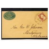 US Postal History "Kirkwood House" 1858 Advertisin