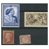 Great Britain Stamps 1850s-1940s Mint eclectic gro