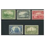 Canada Stamps #155-159 Mint Hinged CV $655