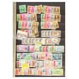 US Stamps 1900s-1950s Mint on two stock pages, inc
