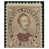Canada Stamps #17B Mint Regummed 1859 10 Cent Brow