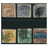 US Stamps 1869 Pictorials Used Group with creases