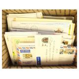 Worldwide Postal History in medium flat rate box,