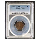 1909-S VDB Lincoln Cent Graded VG10 by PCGS