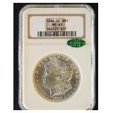 1884-CC Morgan Silver Dollar Graded MS65 CAC by NG
