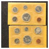 Canada Silver Coins 1965 & 1967 Prooflike Silver S