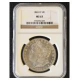 1883-O Morgan Silver Dollar Graded MS63 by NGC
