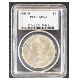 1901-O Morgan Silver Dollar Graded MS63 by PCGS