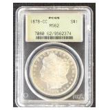 1878-CC Morgan Silver Dollar Graded MS62 by PCGS (