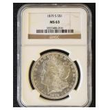1879-S Morgan Silver Dollar Graded MS63 by NGC