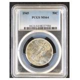 1945 Walking Liberty Half Dollar Graded MS64 by PC