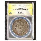 1894 Morgan Silver Dollar Graded Graded F15 Detail