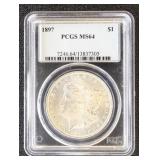 1897 Morgan Silver Dollar Graded Graded MS64 by PC