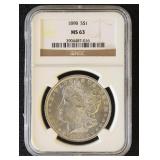 1898 Morgan Silver Dollar Graded MS63 by NGC