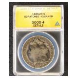 1889-CC Morgan Silver Dollar Graded G4 Details (Sc