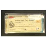 US Revenue Stamped Paper, Checks & Warrants collec