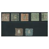 Japan Stamps #1-6 Used plus CV $2,300