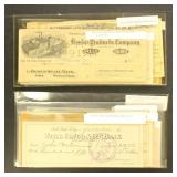 US Revenue Stamped Paper, Checks & Warrants collec