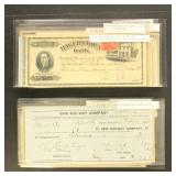 US Revenue Stamped Paper, Checks & Warrants collec