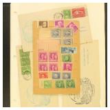 US Stamps 1910s-1940s including some Mint Washingt