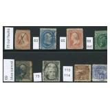 US Stamps 1860s Used Classics with faults CV $600+