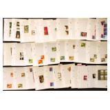 US Stamps FACE VALUE $62 on dealer cards, mostly 2