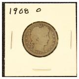 US Coins 1908-O,1909,1914,1915-D,1916-D Quarter -