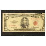US Paper Money 1953 5 Bills United States Note - 2