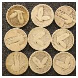 US Coins VARIOUS Quarter - Standing Liberty - 9 co