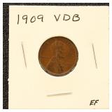 US Coins 1909 VDB, 1909 Wheat Cent